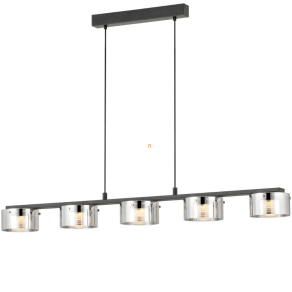   Szabályozható függesztett LED lámpa 5x5,4 W, melegfehér, fekete-füstszínű - Copillos Eglo 39875
