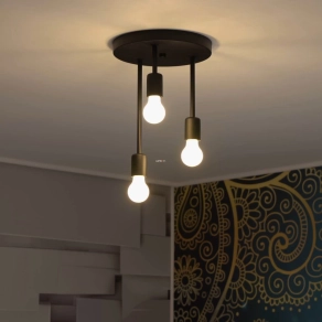   Mennyezeti lámpa három foglalattal, fekete - Wilmcote Eglo 43126