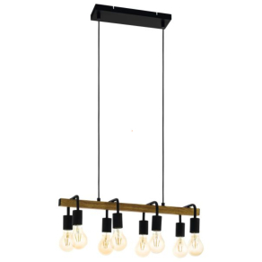   Tölgyfa hatású függesztett lámpa 3 foglalattal - Erribera Eglo 43316