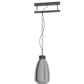   Függesztett lámpa, fekete-füstszínű - Brickfield Eglo 43394