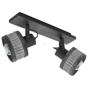   Fali lámpa két foglalattal, szürke-fekete - Turrock Eglo 43445