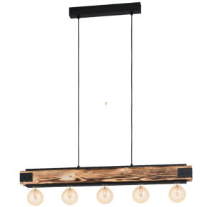   Függesztett lámpa öt foglalattal, fa-fekete - Layham Eglo 43468