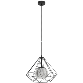   Függesztett lámpa, fekete-füstszínű - Vernham Eglo 43481