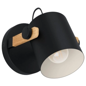 Fali lámpa, fekete-bézs-fa színű - Hornwood Eglo 43518