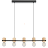 Függesztett lámpa öt foglalattal, fekete-fa színű - Chieveley Eglo 43541