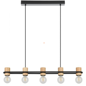   Függesztett lámpa öt foglalattal, fekete-fa színű - Chieveley Eglo 43541