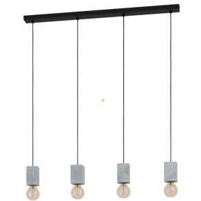   Függesztett lámpa négy foglalattal, fekete-beton színű - Prestwick Eglo 43598