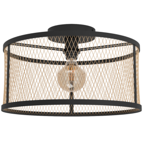 Mennyezeti lámpa, fekete-sárgaréz - Dellow Eglo 43603