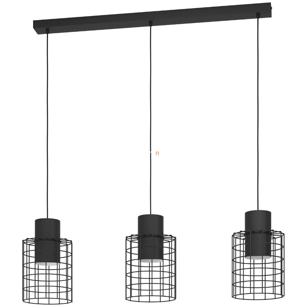 Függesztett lámpa három foglalattal, fekete-fehér színű (Milligan)
