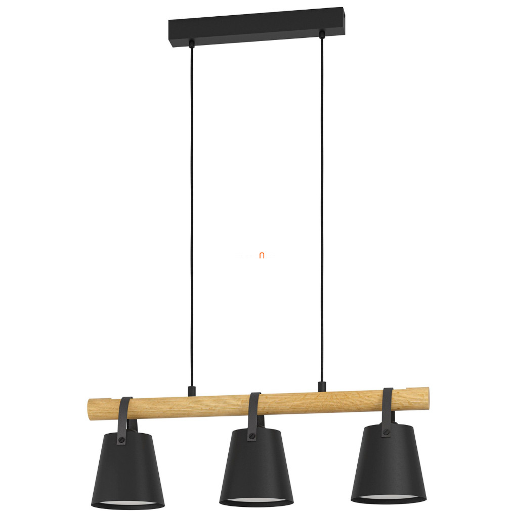 Függesztett lámpa három foglalattal, fekete-barna-fehér színű (Boyle)