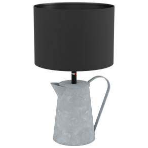   Asztali lámpa, szürke kancsó talapzattal, 43 cm - Kensal Eglo 43642, 1xE27 foglalattal