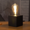 Asztali kocka lámpa fekete, 9 cm - Prestwick 2 Eglo 43734, 1xE27 foglalattal