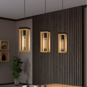   Fa függesztett lámpa - Nafferton Eglo 43744, 3xE27 foglalattal, 220-240 V