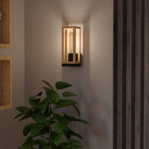   Fa keretes fali lámpa - Nafferton Eglo 43745, 1xE27 foglalattal, 220-240 V, IP20