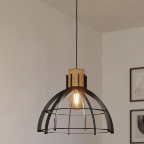   Fa vázas függesztett lámpa, 41,5 cm - Stillington Eglo 43769, 1xE27 foglalattal, 220-240 V