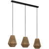 Függesztett lámpa három foglalattal, barna-fekete - Alderney Eglo 43786