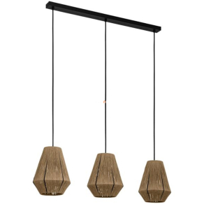   Függesztett lámpa három foglalattal, barna-fekete - Alderney Eglo 43786