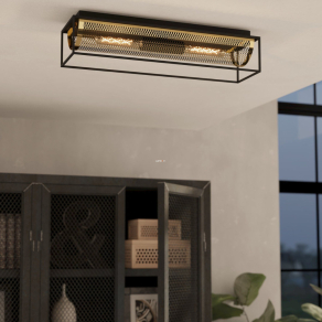   Fémrácsos mennyezeti lámpa sárgaréz színben - Nohales Eglo 43787