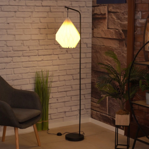   Állólámpa, 159 cm - Minting Eglo 43895, papír, kristály, 1xE27 foglalattal