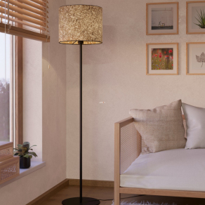   Textil állólámpa bézs-zöld színben, 162 cm - Butterburn Eglo 43939, 1xE27 foglalattal