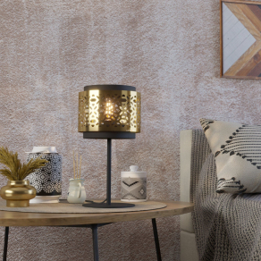   Dekoratív asztali lámpa sárgaréz színben, 45 cm - Sandbach Eglo 43982, 1xE27 foglalattal