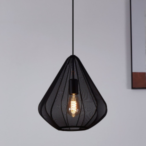   Textil függesztett lámpa, csepp ernyős, légies hatású, 33,5 cm - Dolwen Eglo 43994, 1xE27 foglalattal, 220-240 V