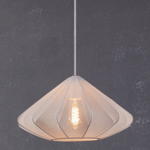   Textil függesztett lámpa, csepp ernyős, légies hatású, 42,5 cm - Dolwen Eglo 43997, 1xE27 foglalattal, 220-240 V