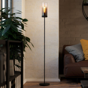   Állólámpa színátmenetes üveg burával, 153,5 cm - Toothill Eglo 44004, talpkapcsolós, 1xE27 foglalattal, IP20, 220-240 V