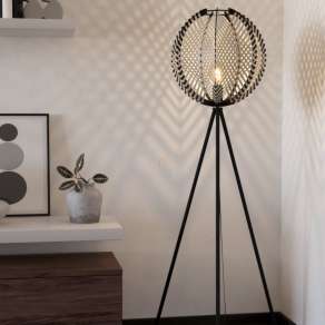   Árnyékvető tripod állólámpa, 143 cm - Waverton Eglo 44009, talpkapcsolós, 1xE27 foglalattal, IP20, 220-240 V