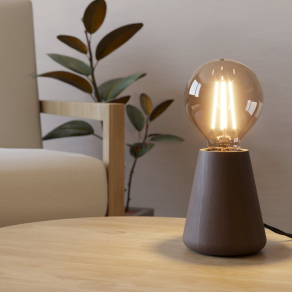   Natúr asztali lámpa sötét árnyalatban, 10 cm - Asby Eglo 44015, 1xE27 foglalattal, 220-240 V