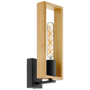 Fali lámpa, fekete-barna színű - Littleton Eglo 44055