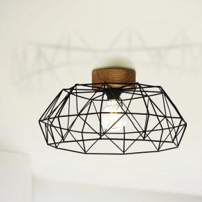 Mennyezeti lámpa, fekete-fa színű - Padstow Eglo 44088