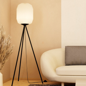   Tripod állólámpa papír ernyős, 141,5 cm - Belgrave Eglo 44104, talpkapcsolós, 1xE27 foglalattal, IP20, 220-240 V