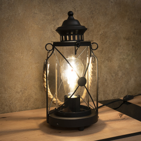   Rusztikus asztali lámpás, 33 cm - Bradford Eglo 49283, 1xE27 foglalattal