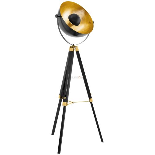 Állólámpa, 164 cm, fekete-arany színű (Covaleda)