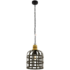   Függesztett lámpa, 31,5 cm, fekete-arany színű - Oldcastle Eglo 49785