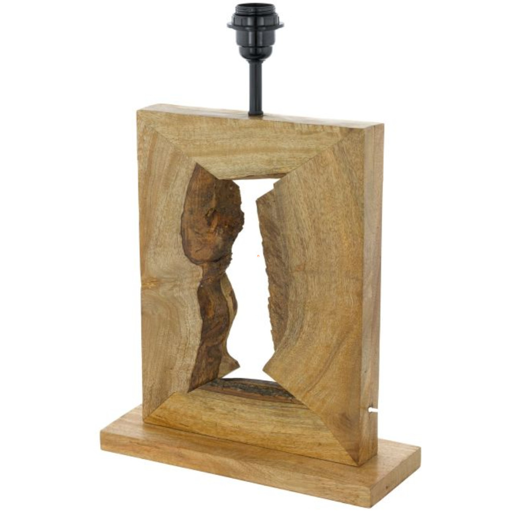 Asztali lámpa vésett fa talapzattal, 41 cm - Ribadeo Eglo 49835, 1xE27 foglalattal