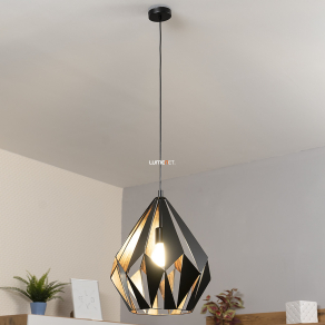   Félig nyitott búrás függesztett lámpa, geometrikus - Carlton 1 Eglo 49878