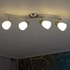 Spot lámpa négy foglalattal, 10x65 cm, fehér-nikkel színű - Dakar Eglo 75301