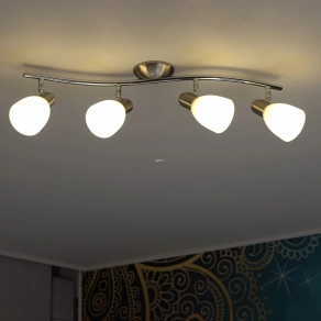   Spot lámpa négy foglalattal, 10x65 cm, fehér-nikkel színű - Dakar Eglo 75301