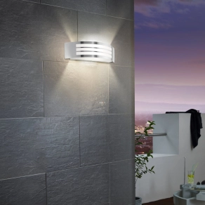 Kültéri fali lámpa, nemesacél, 31 cm - Leiros Eglo 75423