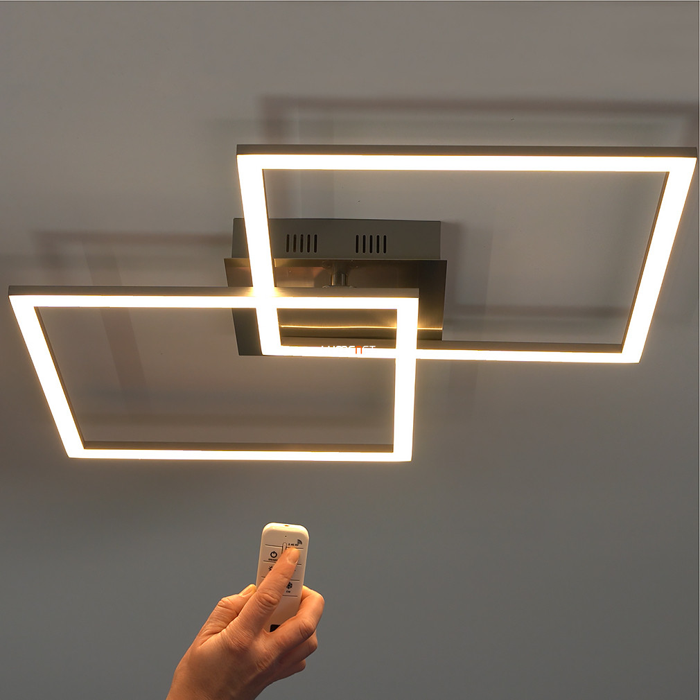 Távirányítóval szabályozható mennyezeti LED lámpa ezüstszínű (Palmaves 1)