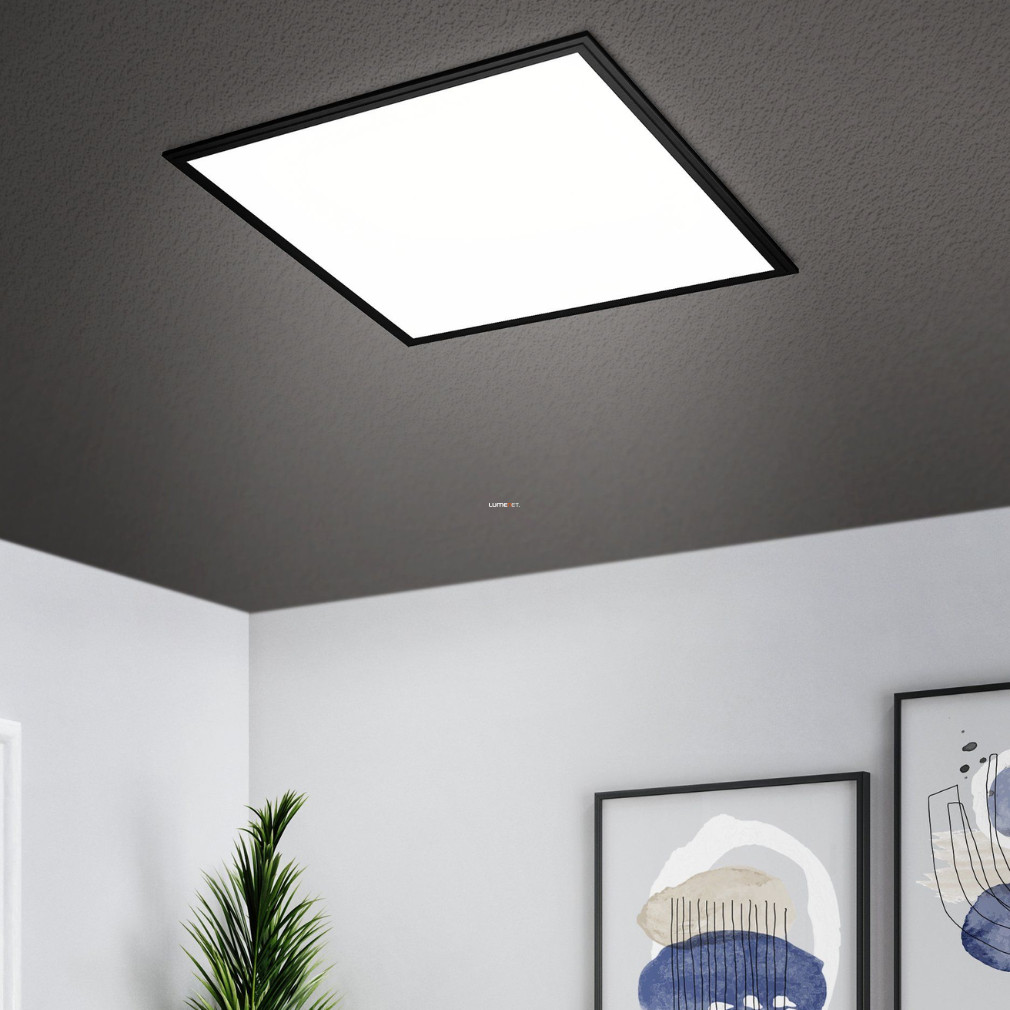 Mennyezeti LED panel, hidegfehér fényű, fekete (Salobrena 1)