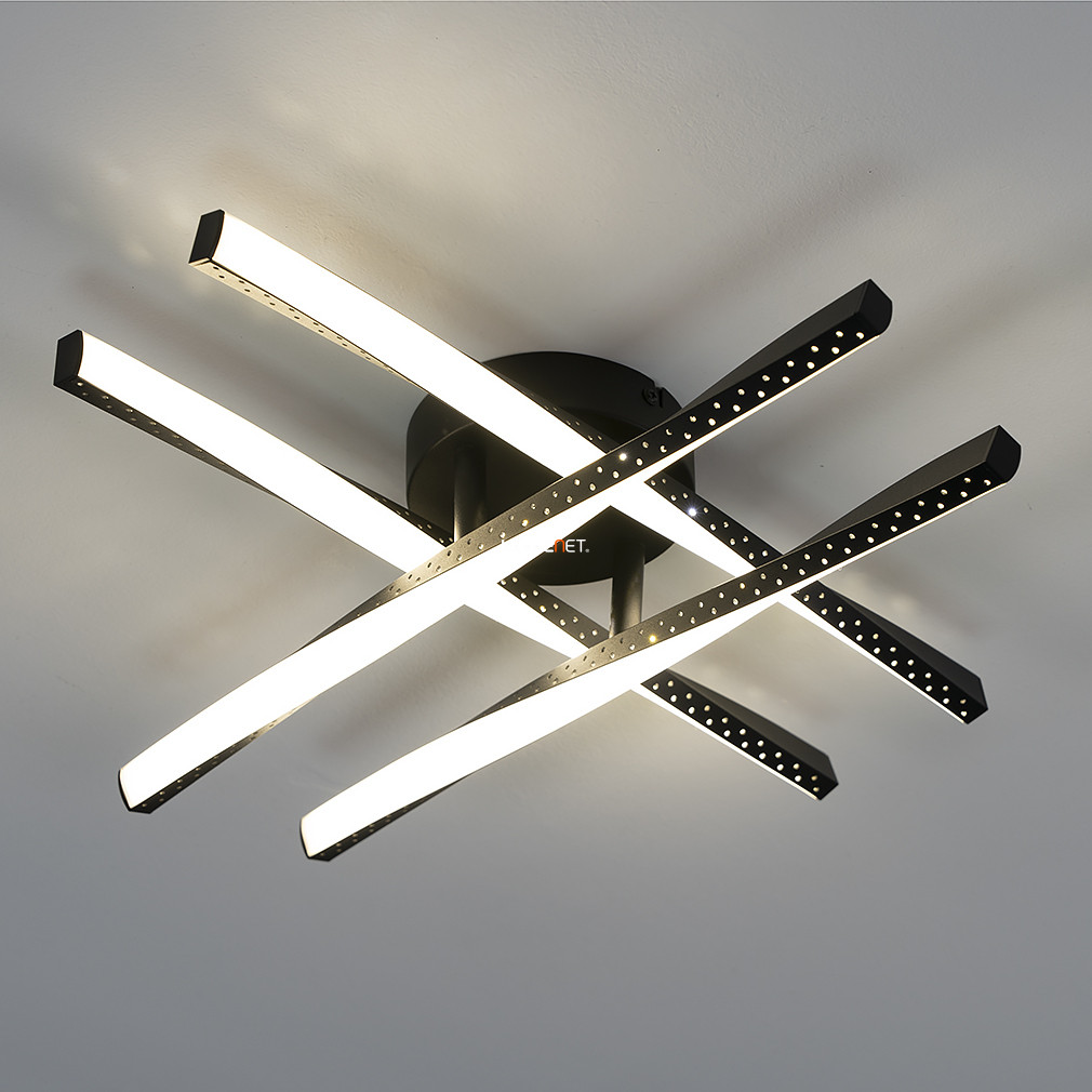 Mennyezeti LED lámpa, 43,5x43,5 cm, fekete (Adeje)
