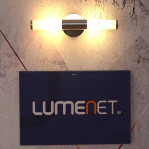   Fürdőszobai tükörvilágító lámpa két foglalattal, 46 cm, opál-ezüstszínű - Palmera Eglo 87219