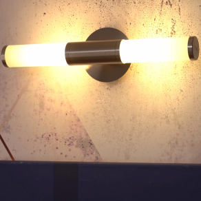   Fürdőszobai tükörvilágító lámpa két foglalattal, 46 cm, opál-nikkel színű - Palmera Eglo 87222