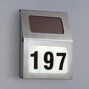   Házszám világító napelemes fali LED lámpa - Orimini Eglo 90497, 2x0,06 W, 1,2 V, IP44