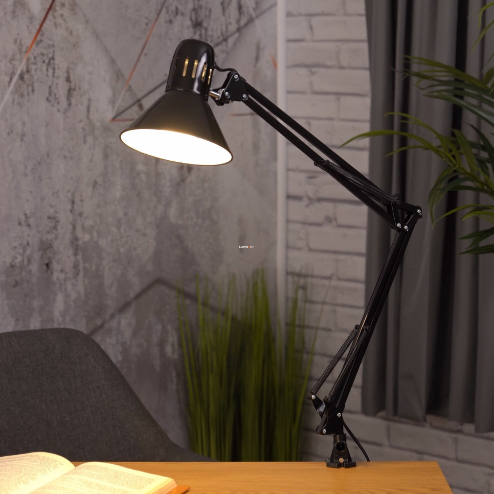 Felületre rögzíthető íróasztali lámpa fekete (Firmo)