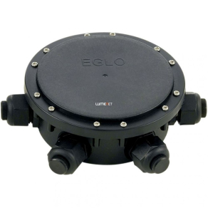   Földbe süllyeszthető kültéri elosztódoboz, 6 bemenettel, fekete - Connector box Eglo 91207