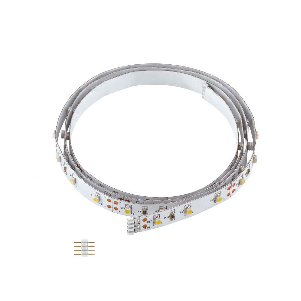 Melegfehér LED szalag műanyag bevonat nélkül, 60 LED, melegfehér, 1 méteres